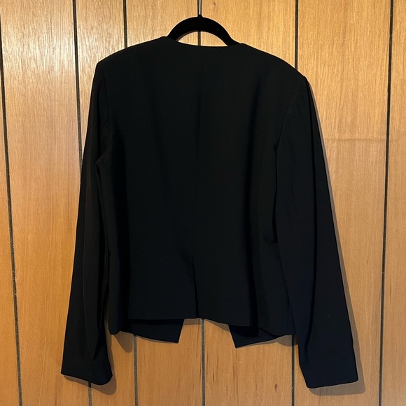 Theory Women's Black Wool Blend Blazer Jacket Size 12 - Picture 3 of 3